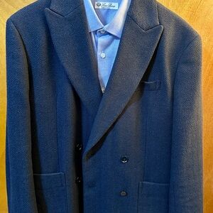 Banana Republic Navy Double-Breasted Blazer